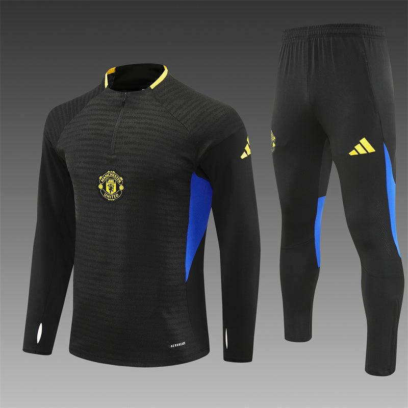 Chándal de Entrenamiento Manchester United 25/26 – Negro/Azul/Amarillo