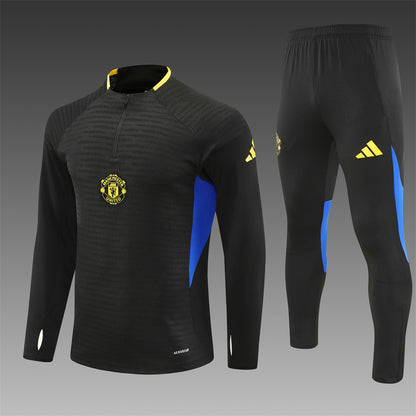 Chándal de Entrenamiento Manchester United 25/26 – Negro/Azul/Amarillo