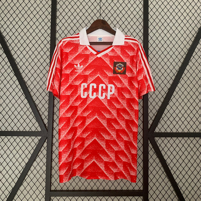 Camiseta Unión Soviética Home Adidas – Diseño Retro Chevron (Finales de los 80)