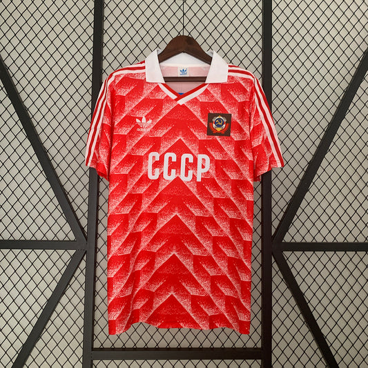 Camiseta Unión Soviética Home Adidas – Diseño Retro Chevron (Finales de los 80)