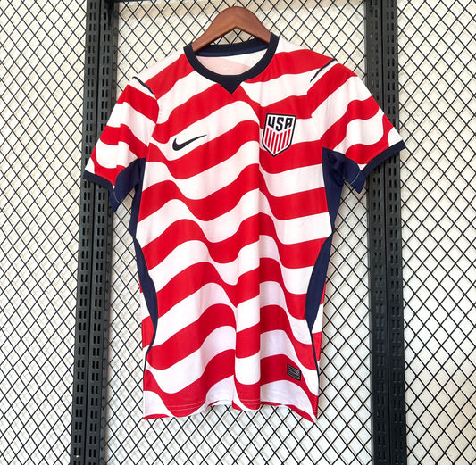 Camiseta Estados Unidos 2025/2026 Local – Diseño Ondas Rojas
