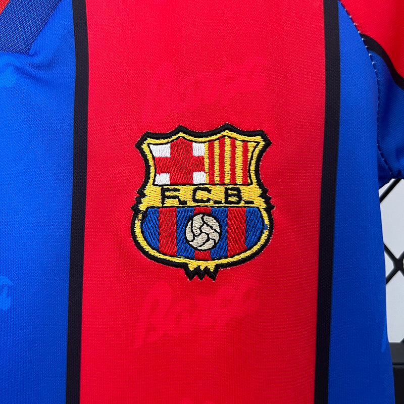 Conjunto Infantil FC Barcelona Retro Años 90 – Kappa Oficial