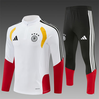 Chándal Alemania 2025/2026 – Conjunto de Entrenamiento Blanco con Detalles Tricolor