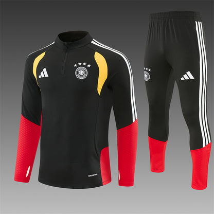 Chándal Alemania 2025/2026 – Conjunto de Entrenamiento Negro con Detalles Tricolor