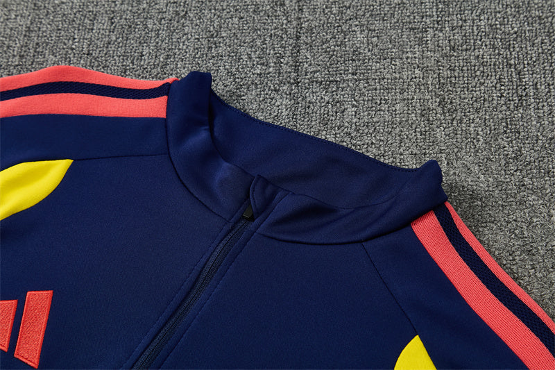 Chándal Colombia 2025/2026 – Conjunto de Entrenamiento Azul Marino Tricolor