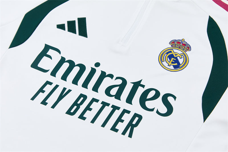 Chándal Real Madrid Blanco y Verde 2026/27 – Conjunto de Entrenamiento