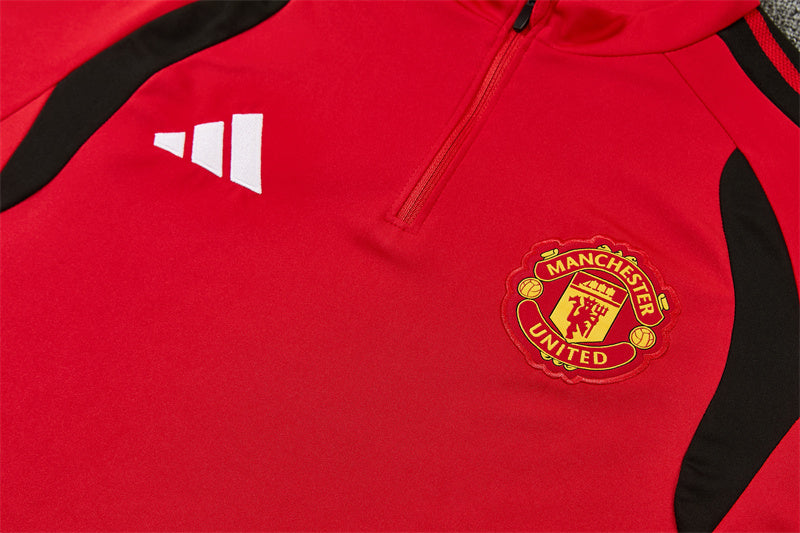 Chándal Manchester United Rojo y Negro 2026/27 – Adidas – Conjunto de Entrenamiento