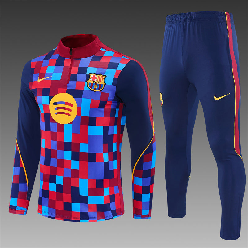 Chándal FC Barcelona Cuadros Azul y Granate – Nike – Conjunto de Entrenamiento