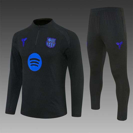 Chándal FC Barcelona 2025/2026 – Entrenamiento Negro con Detalles Azul Eléctrico