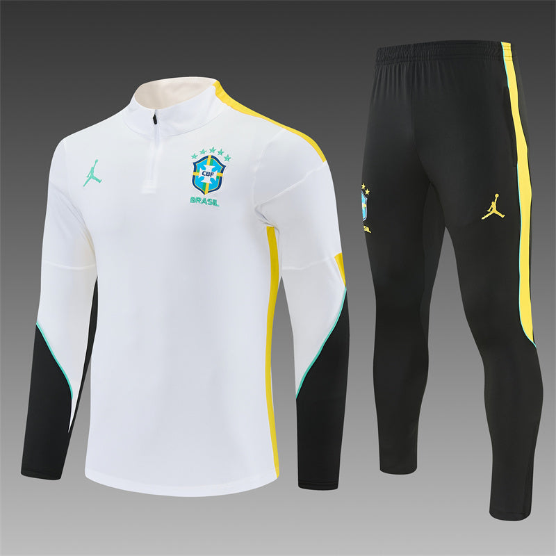 Chándal Brasil Blanco y Negro – Jordan – Conjunto de Entrenamiento