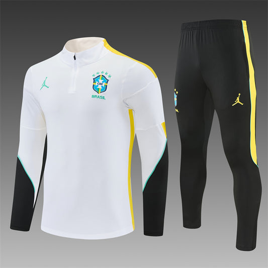 Chándal Brasil Blanco y Negro – Jordan – Conjunto de Entrenamiento