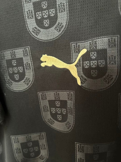 Camiseta Portugal 2025/2026 Alternativa – Negra Detalles Dorados