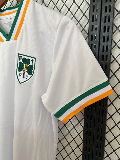 Camiseta Irlanda Retro 1990 – Blanca Clásica