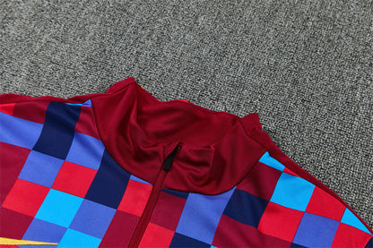 Chándal FC Barcelona Cuadros Azul y Granate – Nike – Conjunto de Entrenamiento