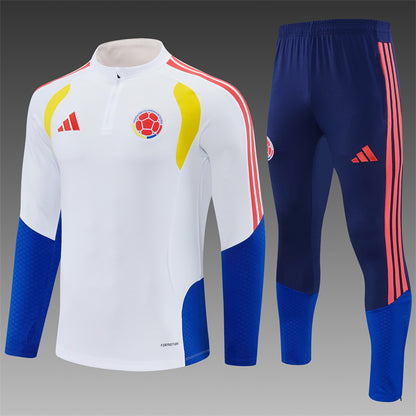 Chándal Colombia 2025/2026 – Conjunto de Entrenamiento Blanco Tricolor