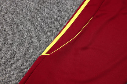 Chándal Arsenal FC 2025/2026 – Rojo Vinotinto con Detalles Amarillos