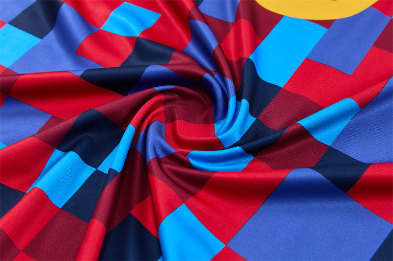 Chándal FC Barcelona Cuadros Azul y Granate – Nike – Conjunto de Entrenamiento