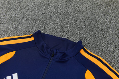 Chándal Real Madrid Azul Marino, Naranja y Blanco – Adidas – Conjunto de Entrenamiento