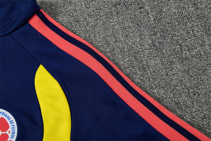 Chándal Colombia 2025/2026 – Conjunto de Entrenamiento Azul Marino Tricolor