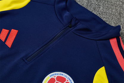 Chándal Colombia 2025/2026 – Conjunto de Entrenamiento Azul Marino Tricolor