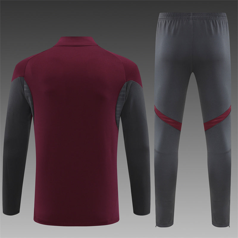 Chándal Arsenal Temporada 2025/2026 – Entrenamiento Oficial Rojo y Gris