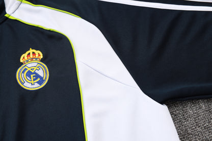 Chándal Real Madrid 2025/2026 – Azul Marino con Detalles Blancos y Amarillos