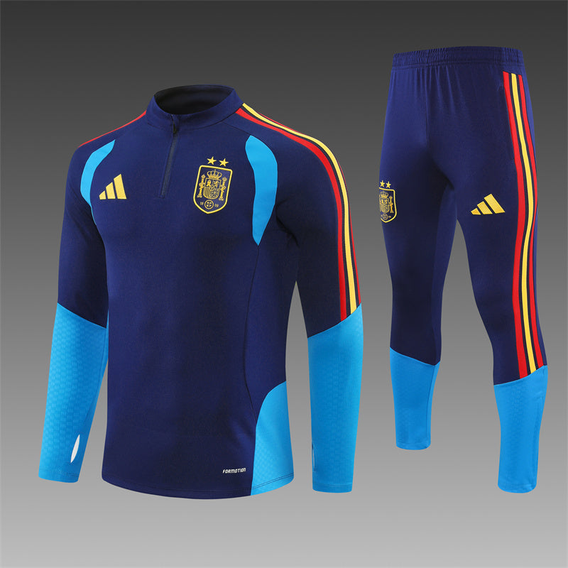 Chándal Selección Española Entrenamiento 2026/27 – Azul Marino, Azul Celeste, Rojo y Amarillo