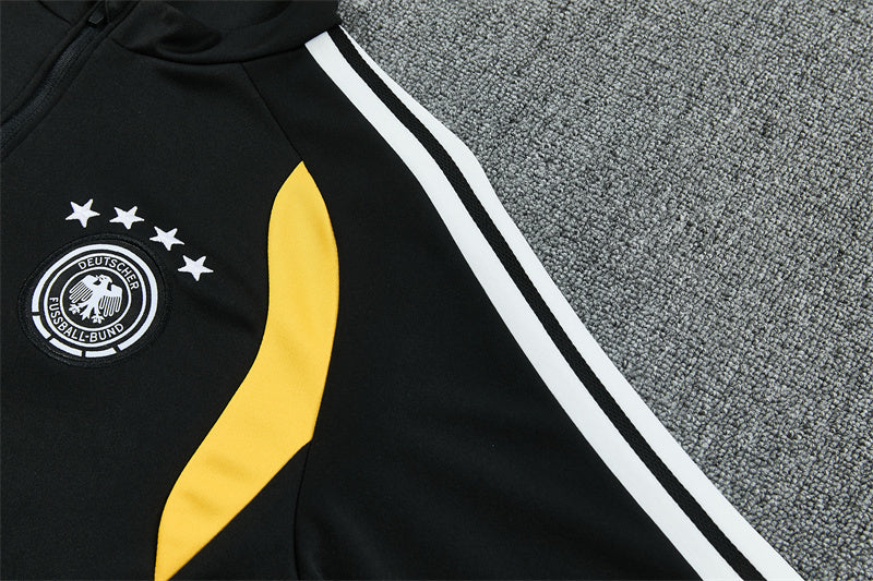 Chándal Alemania 2025/2026 – Conjunto de Entrenamiento Negro con Detalles Tricolor