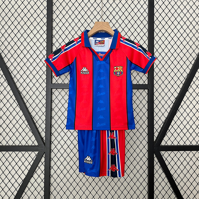 Conjunto Infantil FC Barcelona Retro Años 90 – Kappa Oficial