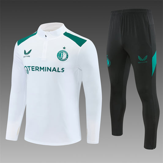 Chándal Feyenoord Rotterdam Entrenamiento 26/27 – Blanco, Negro y Verde