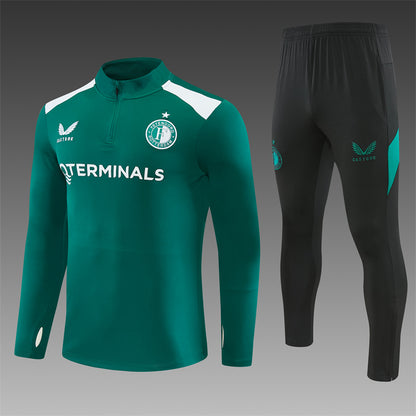 Chándal Feyenoord Rotterdam Entrenamiento 26/27 – Verde, Negro y Blanco