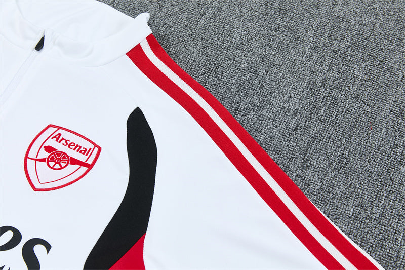 Chándal Arsenal Entrenamiento 2026/27 – Blanco, Negro y Rojo