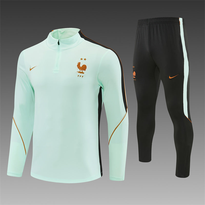 Chándal Francia Verde Claro y Negro 2026/27 – Nike – Conjunto de Entrenamiento