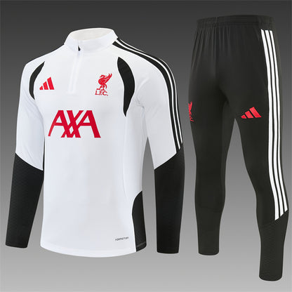 Chándal Liverpool Blanco y Negro 2026/27 – Adidas – Conjunto de Entrenamiento