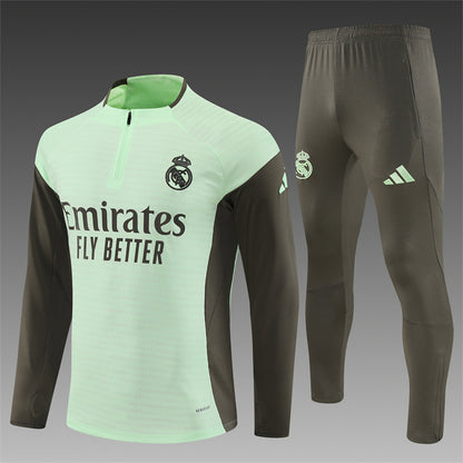 Real Madrid 25/26 – Chándal de entrenamiento verde menta con gris oscuro