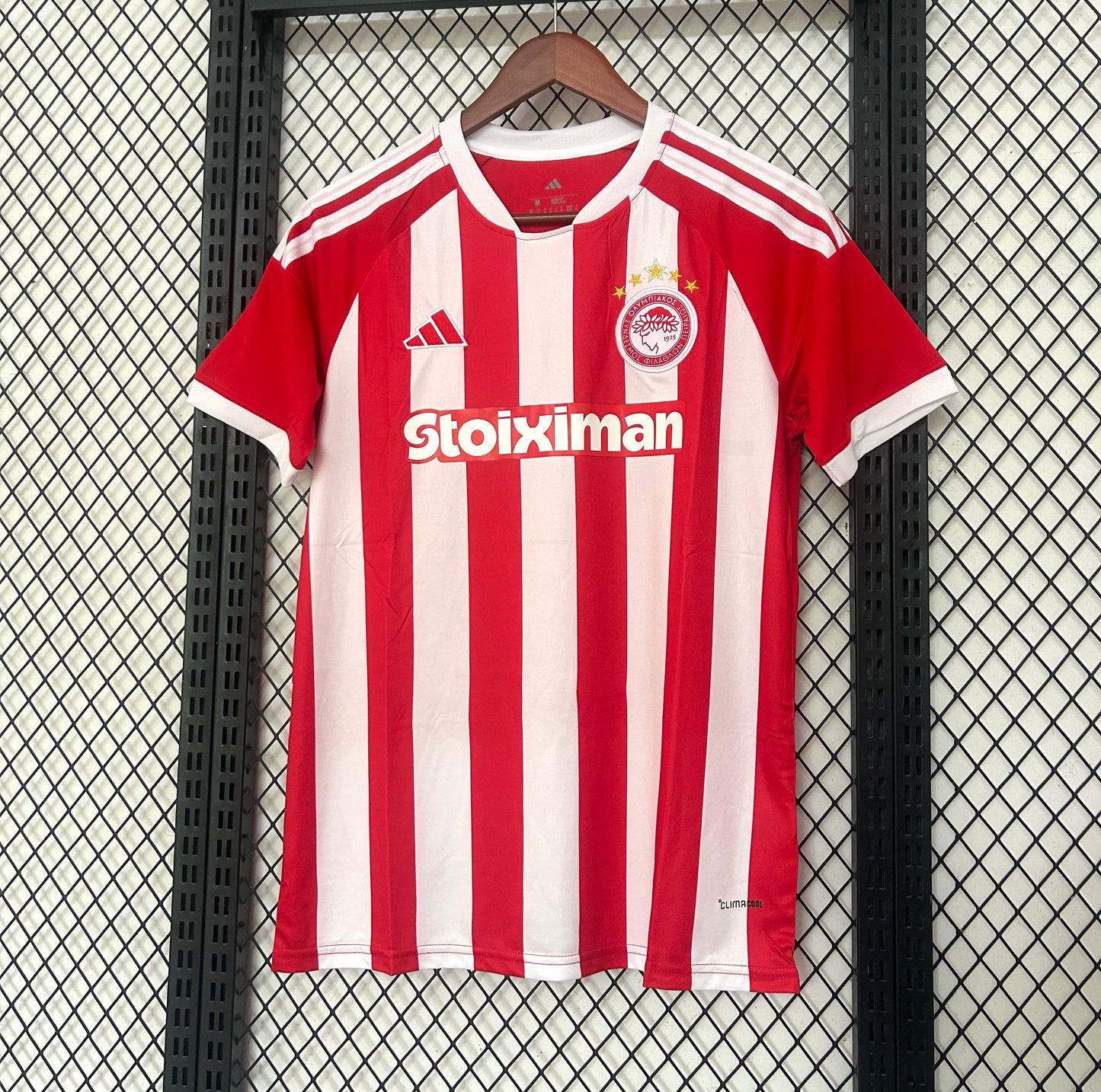 Camiseta Olympiacos Local Roja y Blanca 26/27 – Adidas