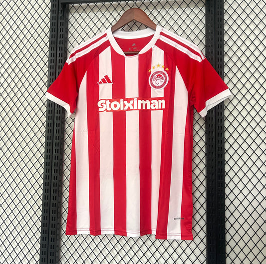 Camiseta Olympiacos Local Roja y Blanca 26/27 – Adidas