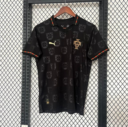 Camiseta Portugal 2025/2026 Alternativa – Negra Detalles Dorados