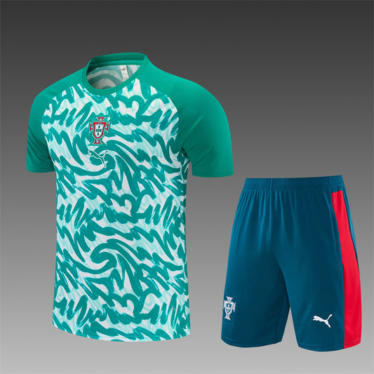 Conjunto Portugal 2026/2027 – Verde Estampado Entrenamiento