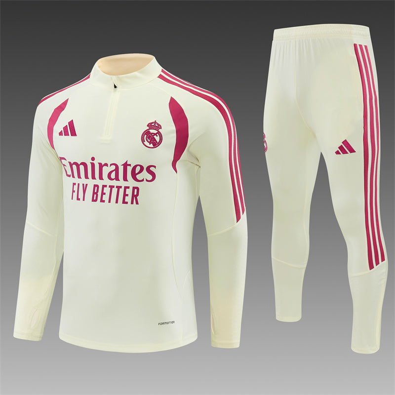 Chándal Real Madrid Crema 2026/27 – Conjunto de Entrenamiento