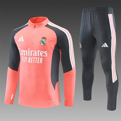 Chándal Real Madrid Entrenamiento 26/27 – Coral y Gris Oscuro