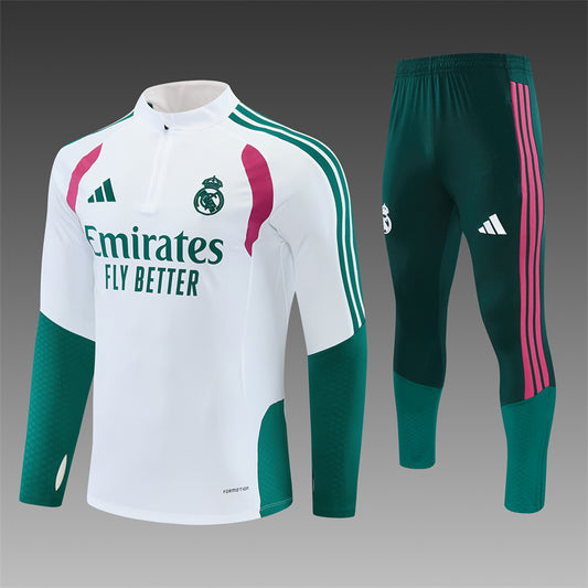 Chándal Real Madrid Entrenamiento 26/27 – Blanco, Verde y Rosa