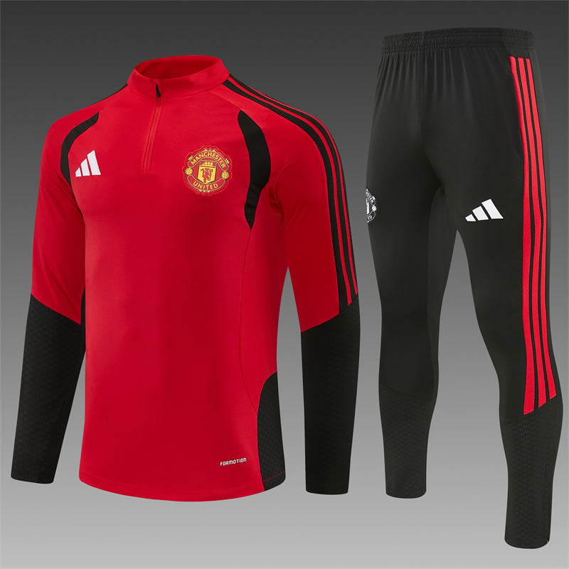Chándal Manchester United Rojo y Negro 2026/27 – Adidas – Conjunto de Entrenamiento